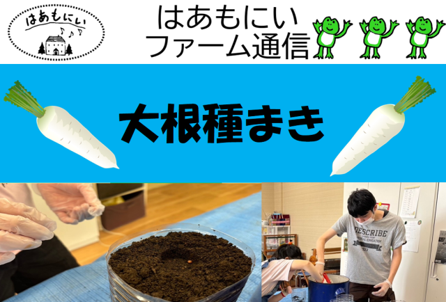 画像：生活介護【はあもにいファーム通信-大根種まき-】