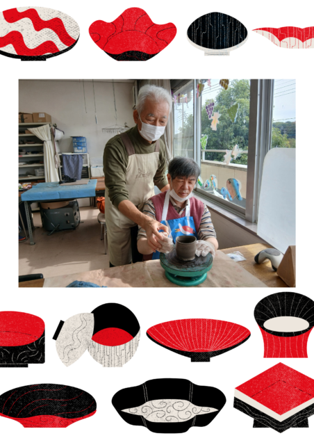 画像：陶芸制作中