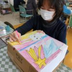 サムネイル：図鑑を見ながら「カメ」を描きました